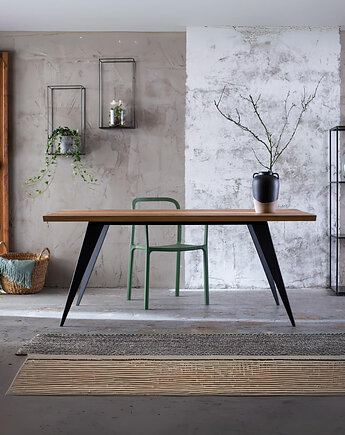 Stół dębowy Copenhagen 100-220x90x75, Projekt Loft