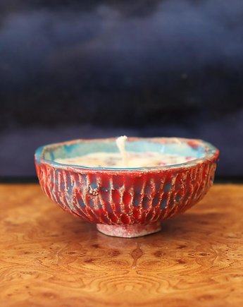 Świece Sojowe do Relaksu: Zapach Mięty w Ceramicznych Miseczkach, Ceramika Nastawka