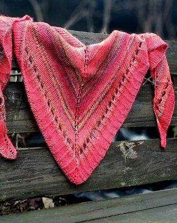 Mak / chusta z jedwabiem, agat handmade