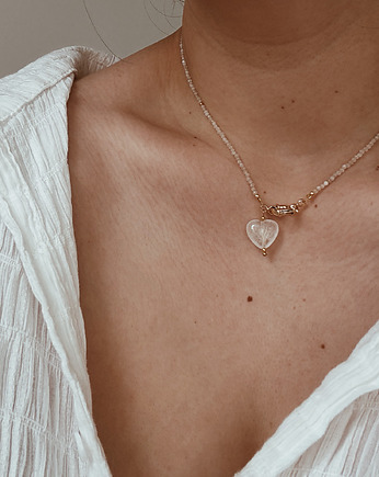 Naszyjnik Kamień Księżycowy Serce, Chmolowska Jewellery