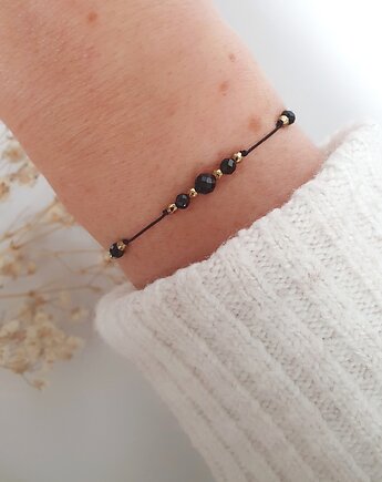 Bransoletka z czarnym turmalinem, LEI handmade 