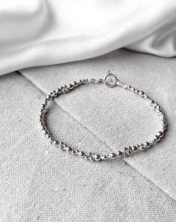Srebrna Brasnoletka Maxi Bubble z tradycyjnym zapięciem, Martellie Jewellery