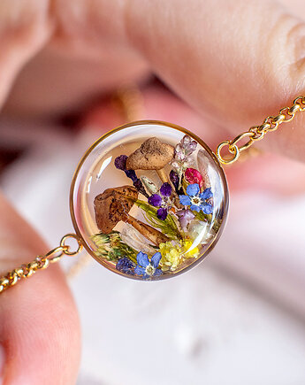 Bransoletka z  leśną kompozycją, nature gift