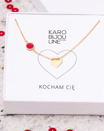 Pozłacane serce celebrytki na łańcuszku, KaroBijouLine