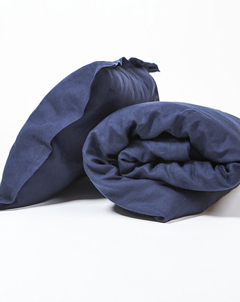 Podwójna pościel lniana 100% LEN NAVY, LEOLINO