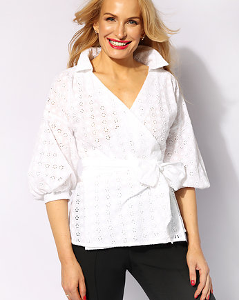 Haftowana biała koszula, Kasia Miciak design