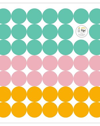 Zestaw naklejek Mini Dots happy tone 40x40 cm, Yellow Tipi