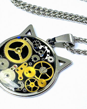 WISIOR - kotek czarny I (silver), DROBINY CZASU