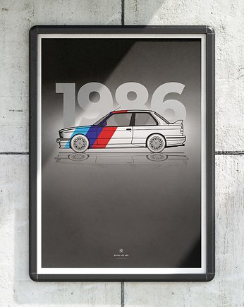Plakat Legendy Motoryzacji - BMW M3 e30, Peszkowski Graphic
