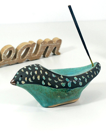 Stojak na kadzidełka - ceramiczny ptak, 10FingersArt