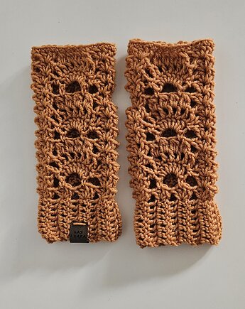 Mitenki retro z wełny, Las i Łąka