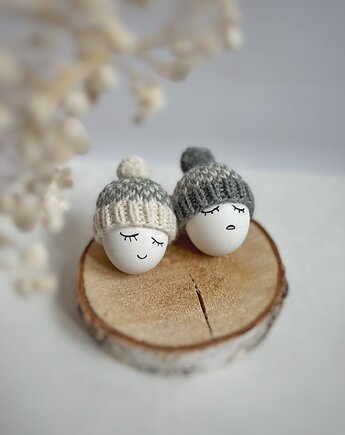 Czapeczki na jajka wielkanocne - zestaw 2 szt., Kocie Motki