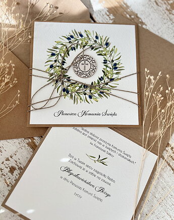 Wyjątkowa kartka na komunię, pamiątka komunii - prezent dla dziewczynki, dla, sorte