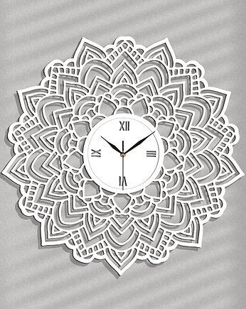 DEKORACYJNY ZEGAR AŻUROWY, KORONKA, VINTAGE,60 cm, ORNAMENTI