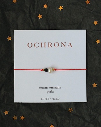 Bransoletka Ochronna z Czarnym Turmalinem i Perłą, Le Boho Bleu