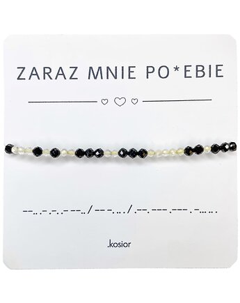 Bransoletka z alfabetem Morse Agat, Cytryn, karolina kosior