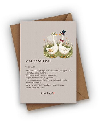 Kartka ślubna- Małżeństwo, Czarna Owca Karteczki