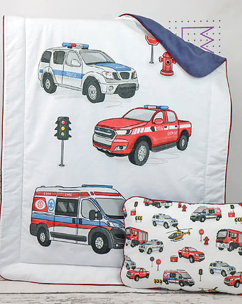 Pościel z wypełnieniem do przedszkola/żłobka + worek z imieniem Emergency, Nuva