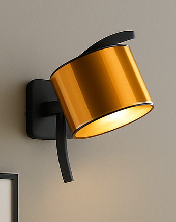 Czarno-miedziany kinkiet do salonu TEKSAS MIRROR w stylu glamour, LYSNE