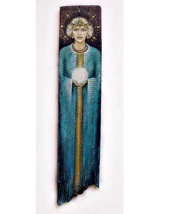 Anioł Aya III, obraz na starej desce, obraz anioł stróż, Galeriai