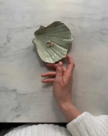 Podstawka na Biżuterię Palo Santo Ceramiczna Muszelka Muszla Pistacjowa, Maison Fragile