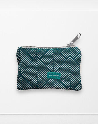 Portfelik mini - jodełka turkusowa