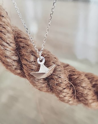 PAPER SHIP mały - naszyjnik srebro, ISSI Jewelry