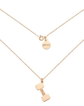 Naszyjnik z różowego złota ciężarek GYM GIRL, SOTHO