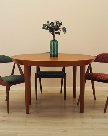 Stół okrągły tekowy, lata 60,  Gudme M, Przetwory design