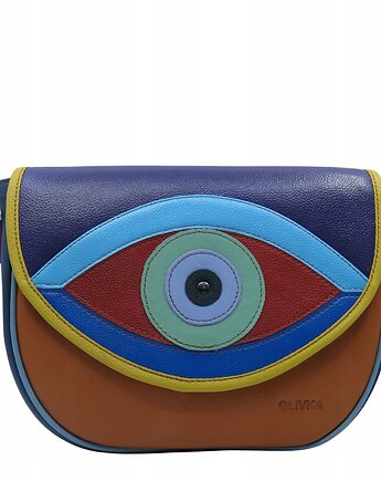 Torebka damska skórzana wymienna klapka 2w1 pojemna kolorowa OLIVKA, Olivka Warsaw