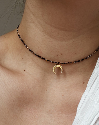 Naszyjnik Agat Brązowy Księżyc, Chmolowska Jewellery