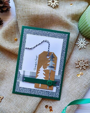 Kartka świąteczna z choinkami, itsmycard