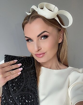 Fascynator Melody ECRU /oraz inne kolory, MONIKA SAXTON LUXURIOUS MILLINERY