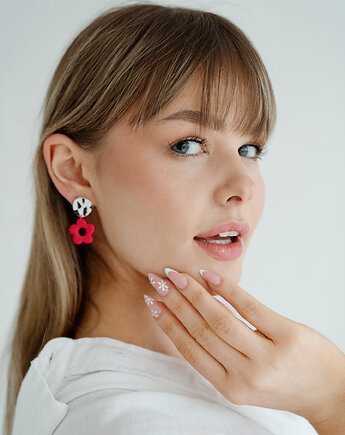 Kolczyki MINI kwiatki, Dwie Gliny