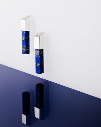 Kolczyki z kolekcji EDGY/ SILVER/LAPIS LAZULI, Daria Siwiak Jewellery