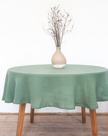 Obrus okrągły medium linen EUCALYPTUS GREEN, so linen!