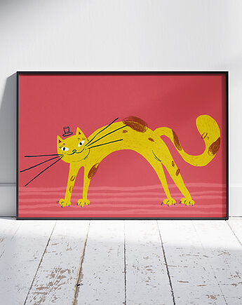 Plakat print, kot, Zuzanna_Kowalska