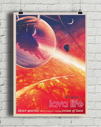 Planeta 55 Cancri e - plakat NASA, minimalmill