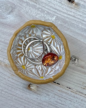 Mini pojemnik na biżuterię w stokrotki, GOceramika