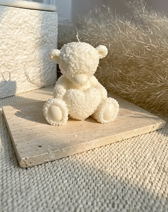 Świeca sojowa ekologiczna dekoracyjna miś misiu "Teddy Bear" 75x75mm, Coccola JEWELLERY