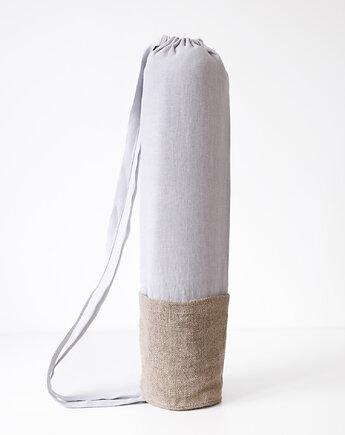 Torba na matę do jogi LIGHT GRAY plus RUSTIC, so linen!