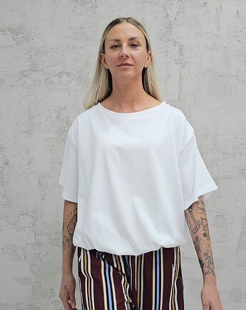 Bluzka bombka krótki rękawek oversize, Ablush