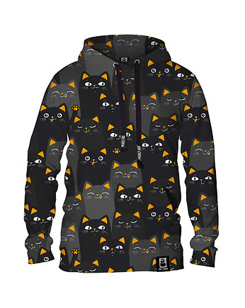 Męska Bluza z kapturem DR.CROW Cats Orange, DrCrow