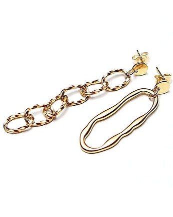 Kolczyki pozłacane Alloys Collection /Odd/ - Chain vol. 2, KiKa pracownia