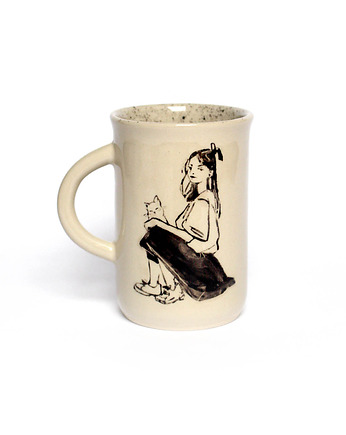 Kubek - dziewczyna z kotkiem, cynamon studio