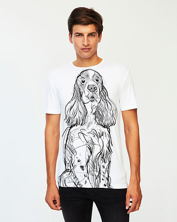 Springer Spaniel Dog Men's T-shirt white, SELVA
