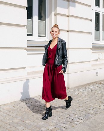Sukienka CARRIE midi  burgund, By Your Side
