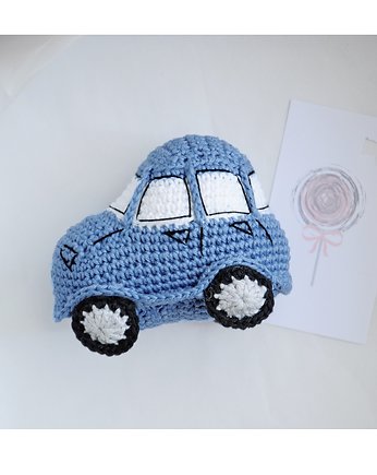 Samochodzik  - niebieski, OSOBY - Prezent dla noworodka