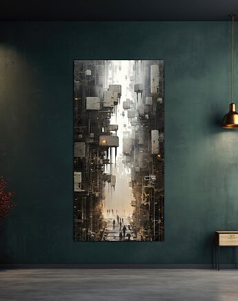 Futurystyczna Japonia, Cyberpunk - Plakat - Loft, Minimalizm, Black Sapphire Art