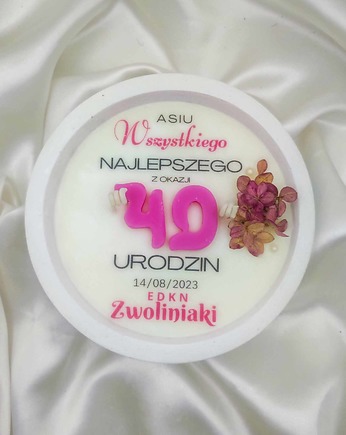 Na 40 urodziny świeca z napisami / XL, Swiecznikowo